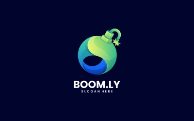 Logo colorato a gradiente di boom