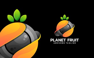 Planet Fruit Gradient Logotyp