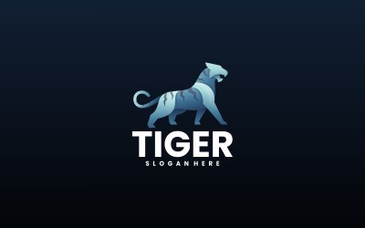 Stile del logo sfumato di colore della tigre