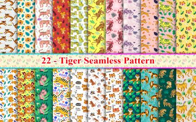 Tijger naadloos patroon, tijgerpatroon