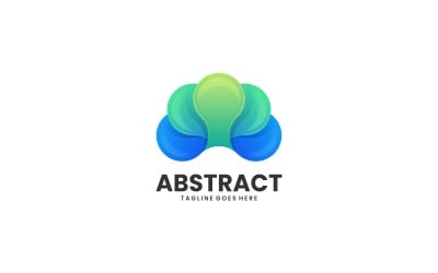 Vector abstrakt färggradient logotyp