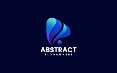 Vector abstrakt färggradient logotypstil
