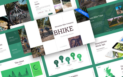 Велосипед Современный горный велосипед Keynote Template
