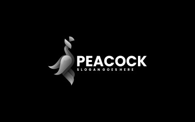 Peacock Color Gradient Logo Style