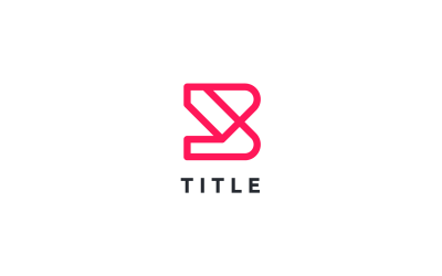 Şık Lite B Monogram Kırmızı Çizgi Teknik Gölge Logosu