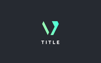 Şık Lite V Nane Sinirli Monogram Düz Logo