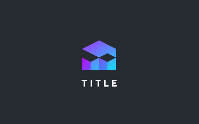 Sleek Lite I Home House Gráfico financiero Tech Flat Logo
