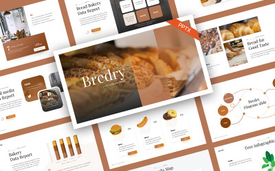 Breadie Bakery Food Шаблон PowerPoint