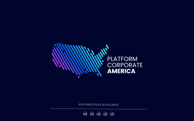 Gradientowe logo map amerykańskich
