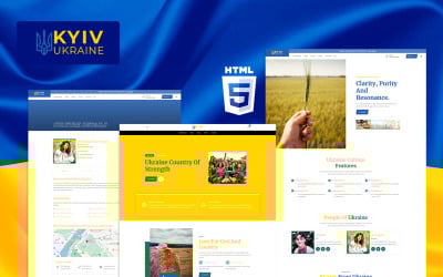 Kyiv Ukraina Kultur HTML5 webbplatsmall