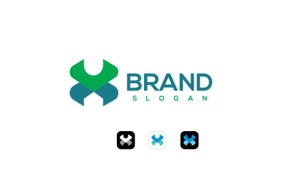 Logotipo de experiencia de usuario | Plantilla de logotipo de carta UX