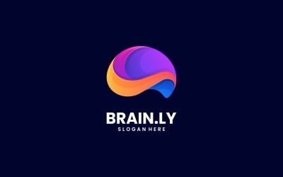Brain Gradient Colorful Logo