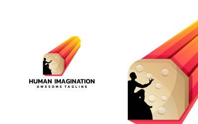 Emberi képzelet színátmenet logója