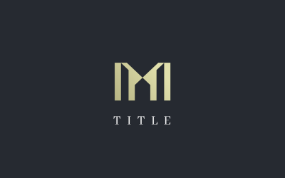Logotipo do Monograma Empresarial Luxury Authority M