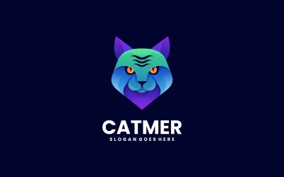 Шаблон логотипу Cat Gradient