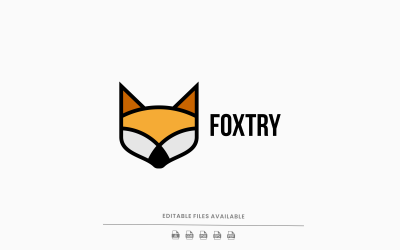 Vector Fox eenvoudig mascotte-logo