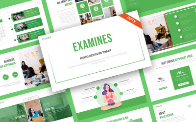 Examines Business Modern PowerPoint Template