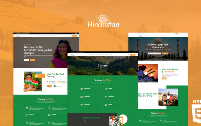 Hindustan India Culture & Festivals HTML5 Website Template