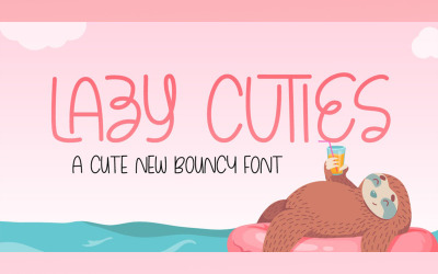 Lazy Cuties Einfache Anzeigeschrift