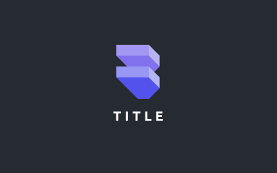 Logo 3D structurel élégant et vibrant B Edgy Purple