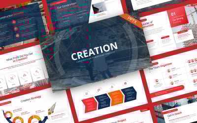 Modelo de PowerPoint de Construção de Criação