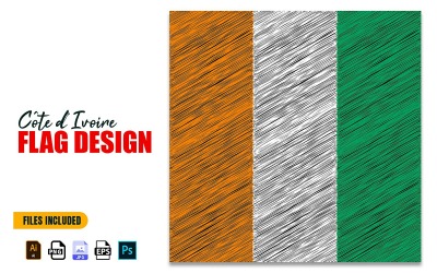 7 augusti Elfenbenskustens självständighetsdag flagga designillustration