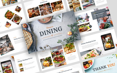 Dineren - Keynote-sjabloon voor restaurantpresentatie