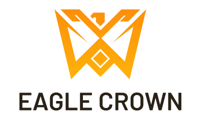 Eagle Crown logotyp mall