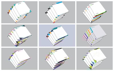 Ensemble de conception de papier à en-tête Creative 10