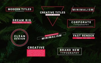 10 Motion Titles - Corporate Motion Graphic Template