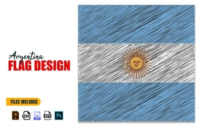 9 juli Argentina självständighetsdagen flagga Design Illustration