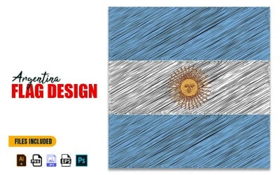 9. Juli Argentinien Unabhängigkeitstag Flagge Design Illustration