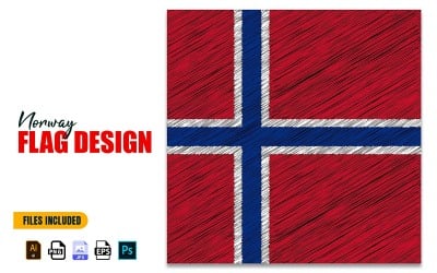 17 maj Norges nationaldag flagga Designillustration