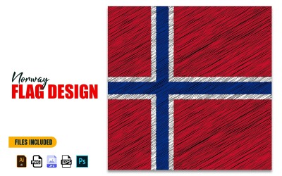 17 May Norway National Day Flag Design illustration
