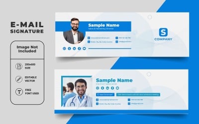Modèle de conception de signature d&amp;#39;e-mail d&amp;#39;entreprise
