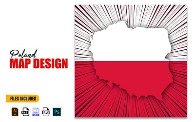 Poland Independence Day Map Design Illustration