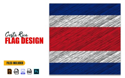 15 september Costa Rica självständighetsdagen flagga Design Illustration