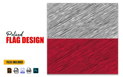 11th November Poland Independence Day Flag Design Illustration