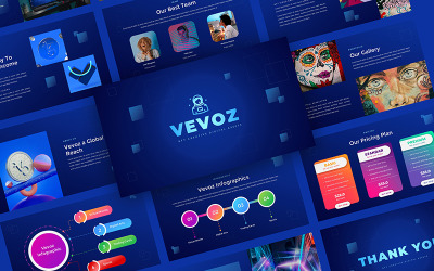 Vevoz - Modelo do Google Slides de apresentação de ativos digitais criativos NFT