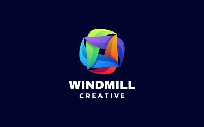 Анотація вітряк градієнт барвистий логотип