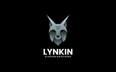 Logo-Vorlage mit Lynx-Kopfverlauf
