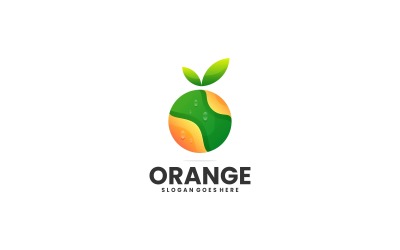 Logotipo gradiente de cor laranja vetorial