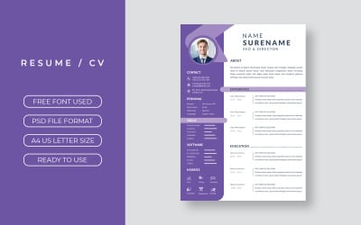 Modern, elegant CV-cv-sjabloon