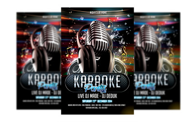 Conception de modèle de flyer de karaoké