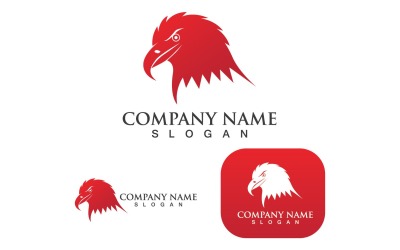 Eagle Head-logotyp och symbol fågel V