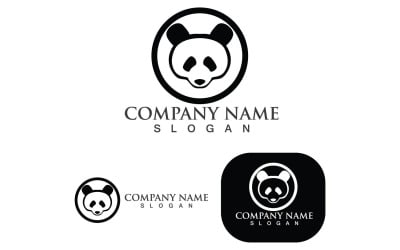 Panda Animal Head Logo i Symbol Vector2