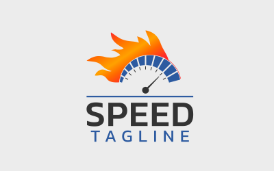 Snelheidsmeter Custom Design Logo Template