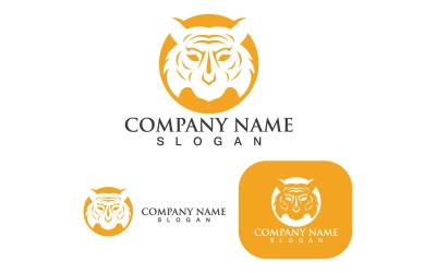 Tiger Head-logotyp och symbolvektor V3