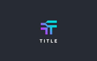 Elegant Angular TT Tech Shade Monogram Logotyp