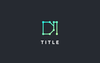 Elegante logo angolare DN Data ND Tech Connect Monogram Logo